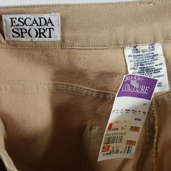 NWT beige tapered leg stretchy slacks pants sz 42